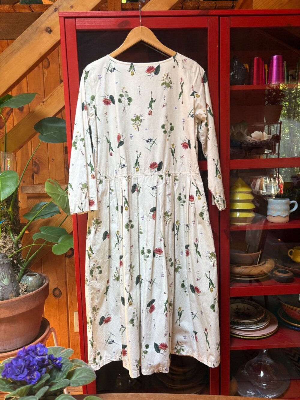 ICHI Cotton Garden Floral Dress